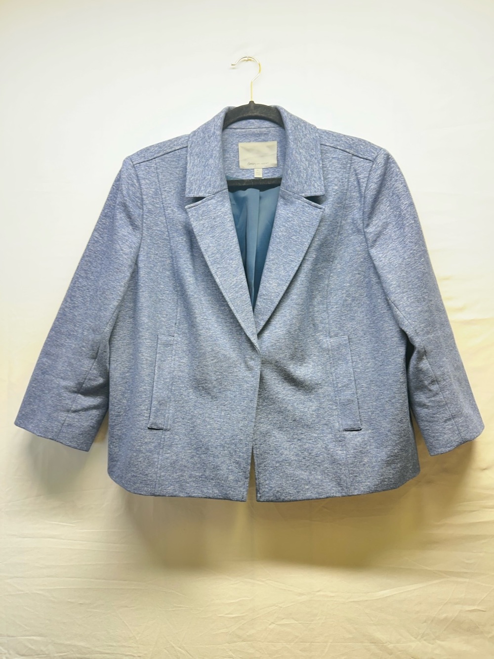 Classiques Entier Light Blue Tailored Knit Blazer Jacket